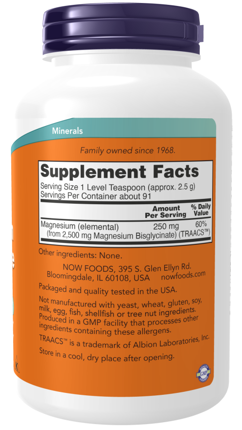 NOW Foods - Magnesium Bisglycinate Powder