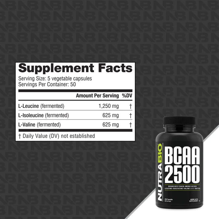 NutraBio - BCAA 2500