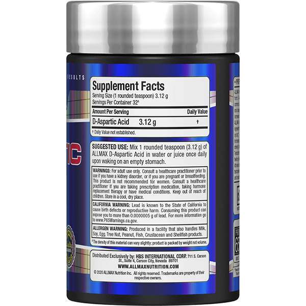 Allmax Nutrition - D-Aspartic Acid 100g