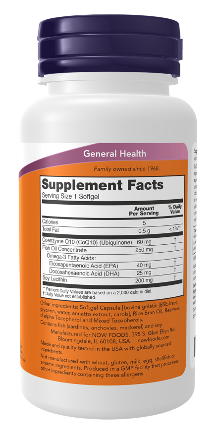 NOW Foods - CoQ10 + Fish Oil #3163