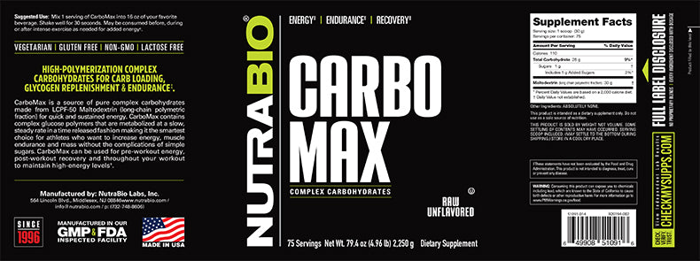 NutraBio - CarboMax